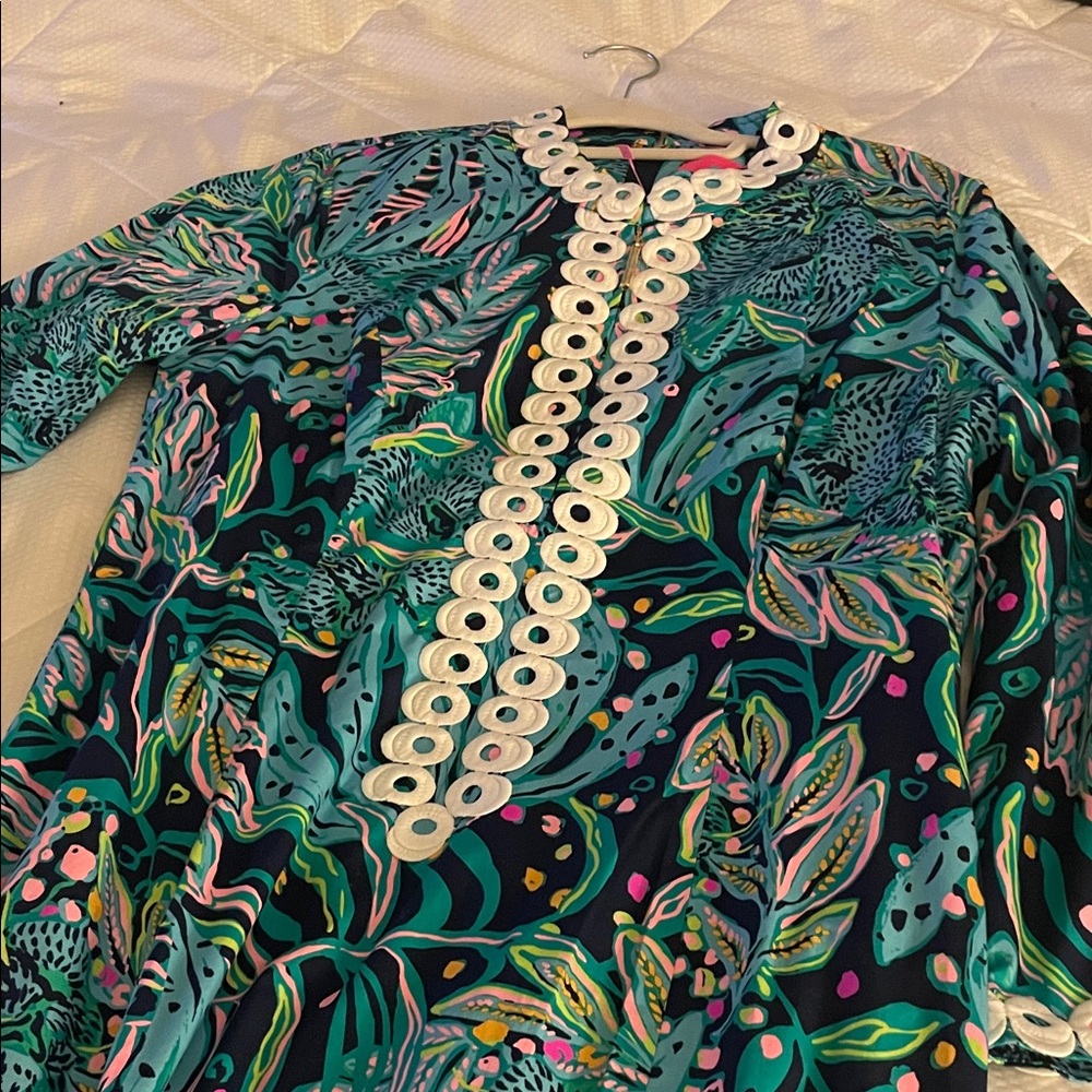 Lilly Pulitzer Pink and Green Patterned Dress